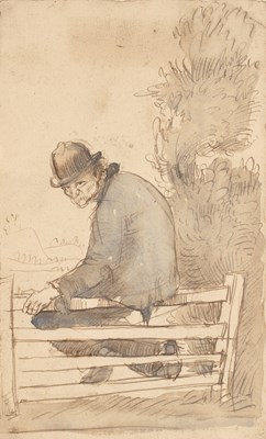 Lot 154 - Henry Lamb (1883-1960) An Old Man Seated on a...