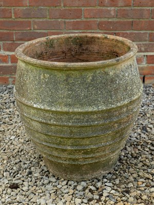 Lot 1352 - A continental terracotta ovoid jar
