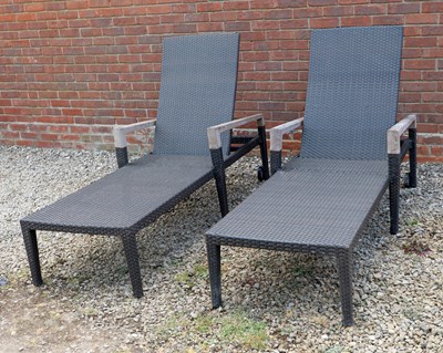Lot 1319 - A pair of Gloster garden loungers