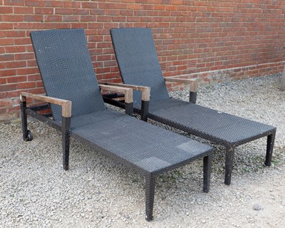 Lot 1306 - A pair of Gloster garden loungers