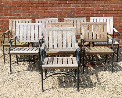Lot 1273 - A set of eight garden Gloster armchairs