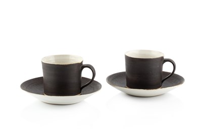 Lot 722 - Lucie Rie (1902-1995) Two cups and saucers...