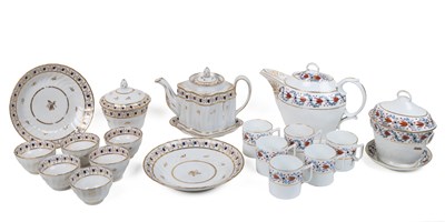 Lot 354 - Two late 18th century New Hall groups of tea wares