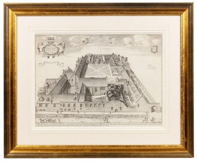 Lot 26 - David Loggan Worcester College, engraving,...