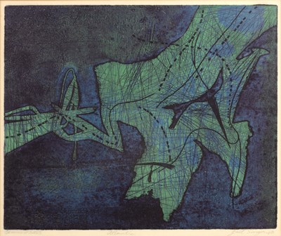 Lot 2 - Gail Singer (1924-1983) 'Atlantis', pencil...