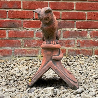 Lot 1410 - A roof finial surmounted by a cat
