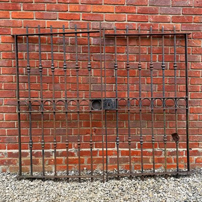 Lot 1449 - A pair of French reclaimed wrought iron garden gates