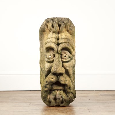 Lot Limestone sculpture of The Green Man 17th/18th...