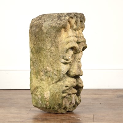 Lot 10 - Limestone sculpture of The Green Man 17th/18th...