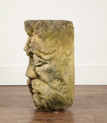 Lot 10 - Limestone sculpture of The Green Man 17th/18th...