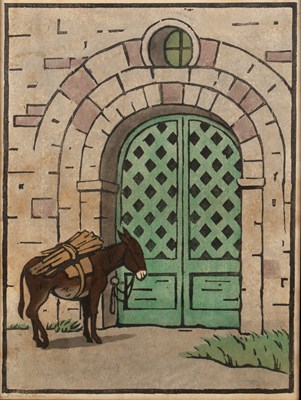 Lot 196 - Janet Fisher (1862-1926) 'The latice door',...