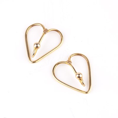 Lot 219 - Pair of yellow metal tie or collar clips...