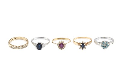 Lot 45 - A collection of dress rings, comprising a...