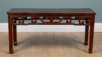 Lot 441 - A Chinese rectangular occasional table