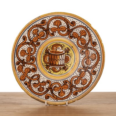 Lot 343 - Maiolica Trionfi pedestal dish Italian,...