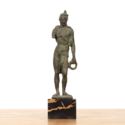 Lot 345 - Verdi gris Grand Tour bronze on a marble base,...