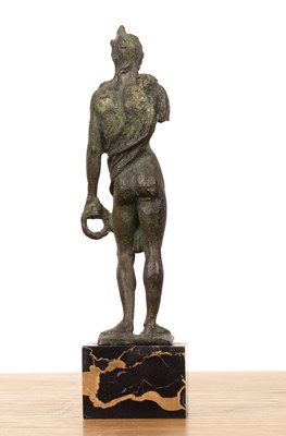 Lot 345 - Verdi gris Grand Tour bronze on a marble base,...