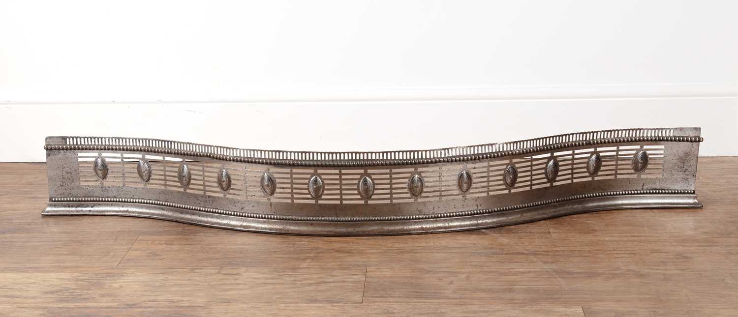 Lot 35 - Steel fender Early 19th Century, of curved...