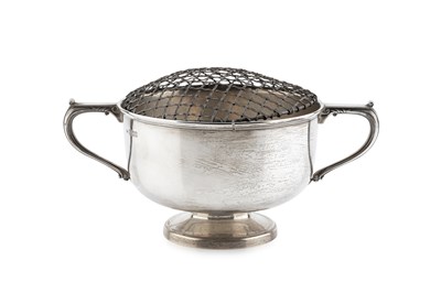 Lot 202 - An Edwardian silver twin handled rose bowl,...