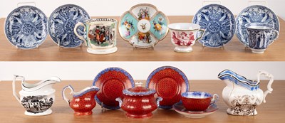 Lot 339 - Group of pottery and porcelain 19th Century...