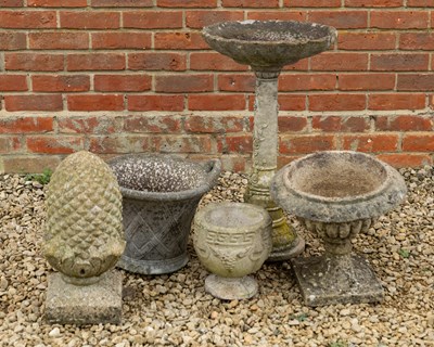 Lot 1393 - A small group of garden ornaments