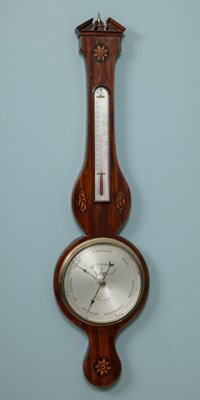 Lot 302 - A 19th century wheel barometer