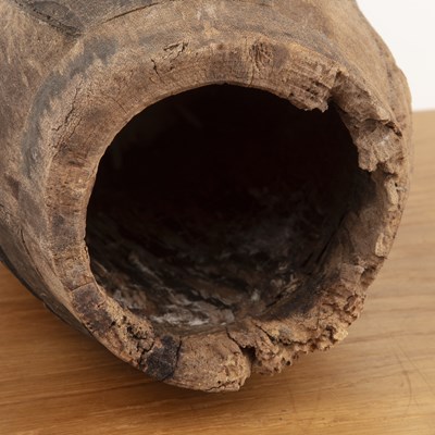 Lot 351 - Tribal carved drum with rawhide top West...