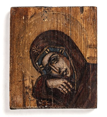 Lot 488 - A Greek orthodox small icon, depicting...