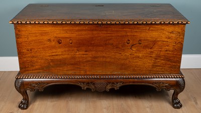 Lot 1047 - A 19th century mahogany chest on stand