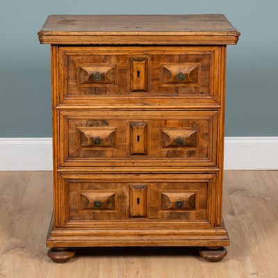 Lot 1008 - An antique Spanish chestnut chest of drawers