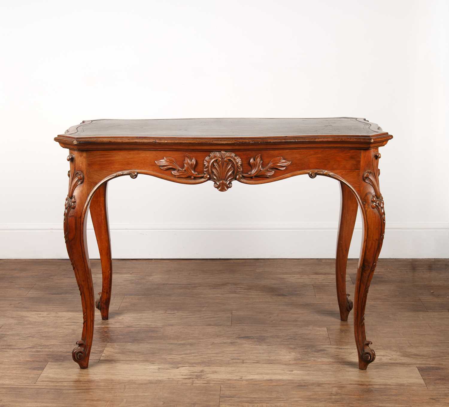 Lot 73 - Walnut centre/library table Late 19th Century,...