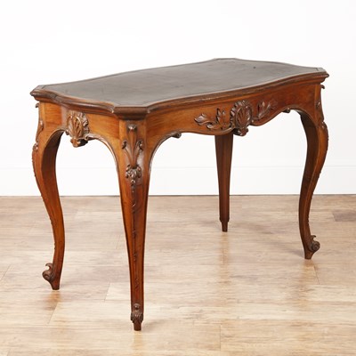 Lot 73 - Walnut centre/library table Late 19th Century,...