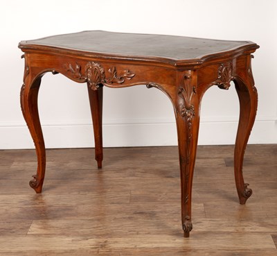 Lot 73 - Walnut centre/library table Late 19th Century,...
