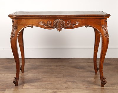 Lot 73 - Walnut centre/library table Late 19th Century,...