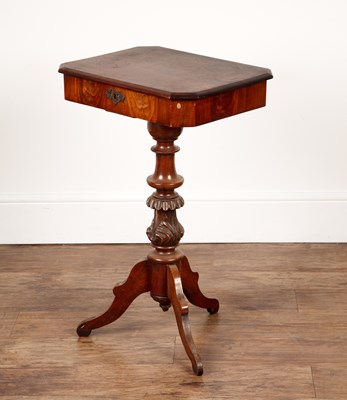 Lot 34 - Mahogany work table 19th Century, with fitted...