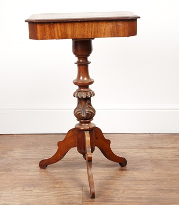 Lot 34 - Mahogany work table 19th Century, with fitted...