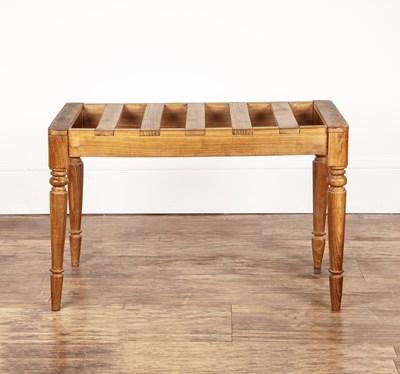Lot 88 - Ash luggage rack with a rail top, 70cm wide x...