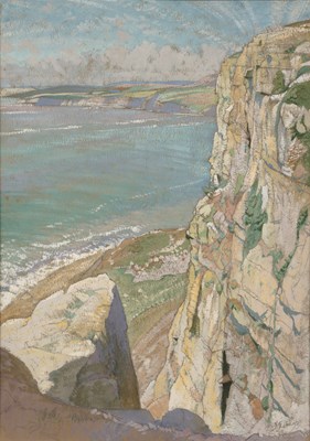 Lot 214 - Gerald Gardiner (1902-1959) 'Study of a cliff...