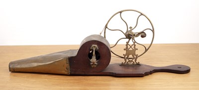 Lot 15 - Brass and mahogany peat bellows Late 19th...