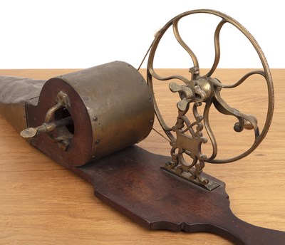 Lot 15 - Brass and mahogany peat bellows Late 19th...