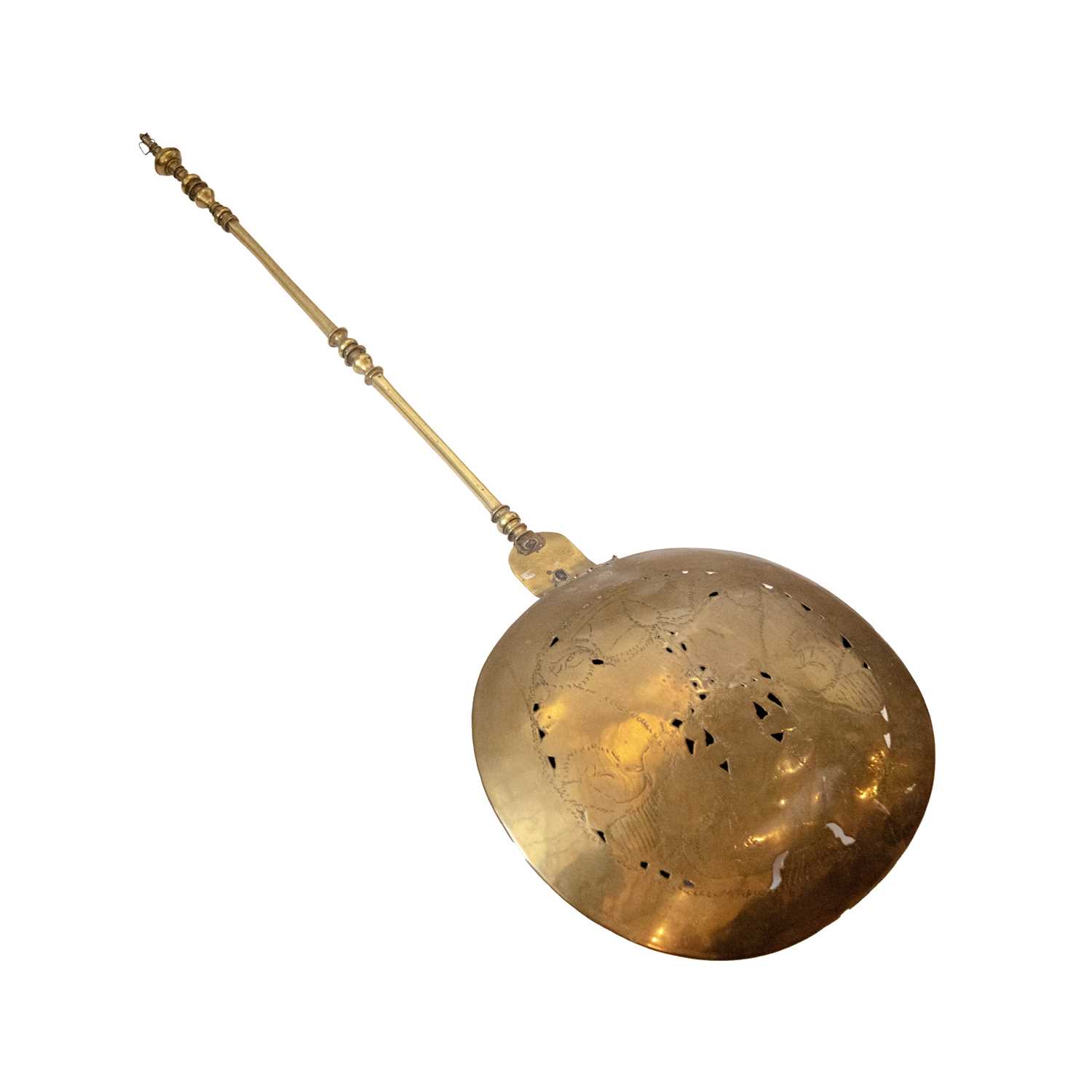 Lot 32 - Warming pan Dutch, Late 17th Century, with an...