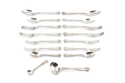 Lot 622 - A service of late Victorian silver King's...