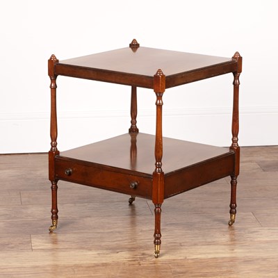 Lot 39 - Mahogany occasional table reproduction, two...