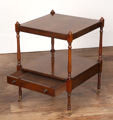 Lot 39 - Mahogany occasional table reproduction, two...