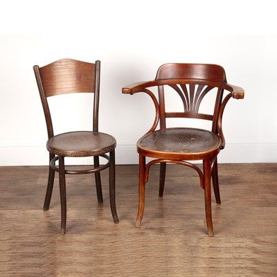 Lot 15 - Fischel Bentwood chair, 19th Century, shaped...