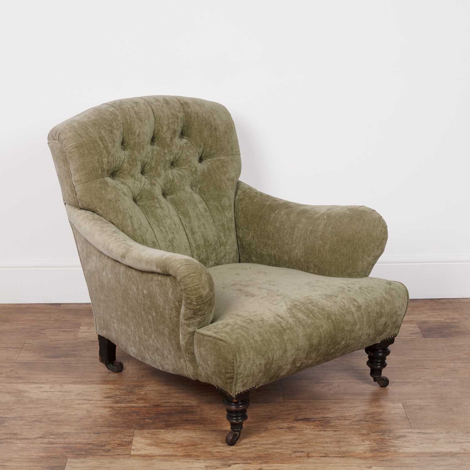 Lot 2 - In the manner of Howard and Sons armchair, of...
