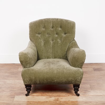 Lot 2 - In the manner of Howard and Sons armchair, of...