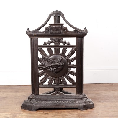 Lot Aesthetic movement Cast iron, stick or...