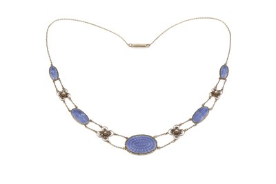 Lot 255 - A Norwegian enamel collar necklace by Marius...
