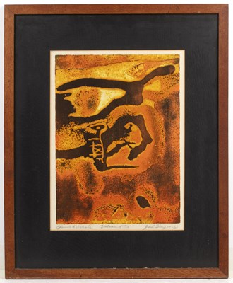 Lot 3 - Gail Singer (1924-1983) 'Volcano d'Or', pencil...